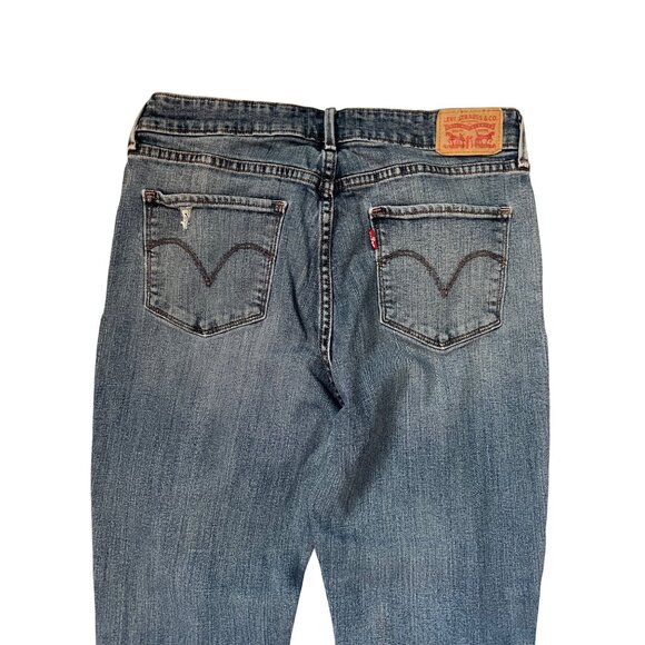 Levi's Mid Rise Skinny Blue Jeans Women's Size 31 Medium Wash Denim - Picture 6 of 7